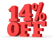 14%off Waterbed Discount
