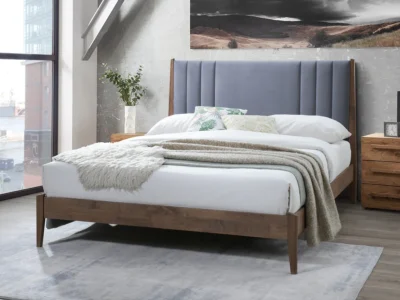 Cheslyn waterbed shown from the front in dark grey