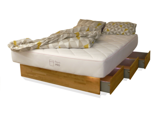 Aqua Pro waterbed with a six Drawer Base.