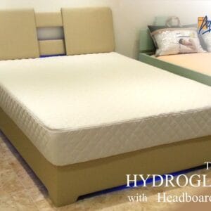 Hydroglow waterbed made out of faux leather.