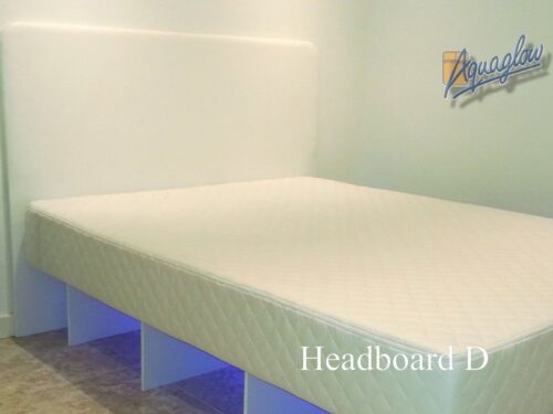 White faux leather headboard