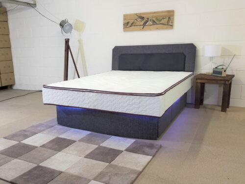 Nightlife waterbed with a headboard.