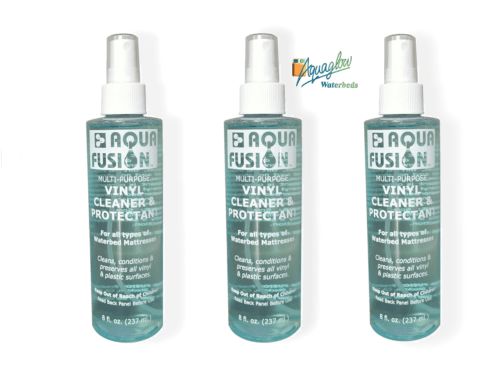 Three waterbed Vinyl cleaner spray bottles.