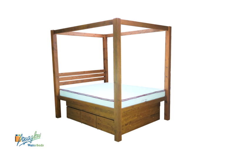 Aqua Pro waterbed + Orchard Tall four poster Bundle Aquaglow Waterbeds