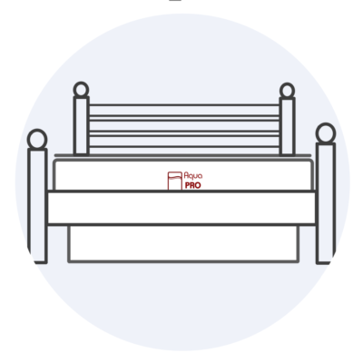 Aqua Pro waterbed with a Wooden Frame.