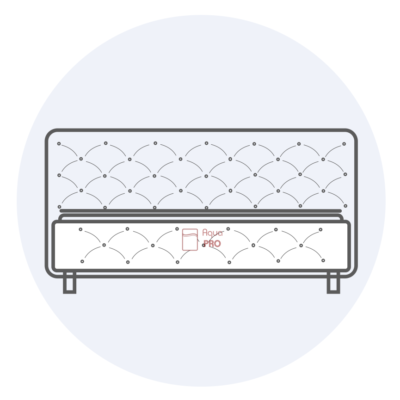 Aqua Pro waterbed With a fabric Frame.