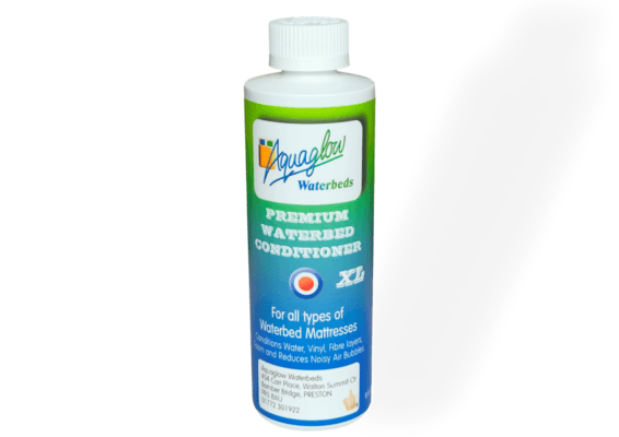 Aquaglow waterbeds Large conditioner bottle view from the front 8oz