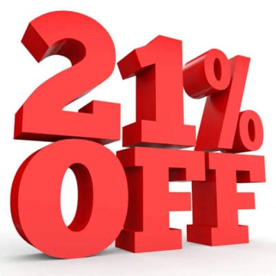 21% off